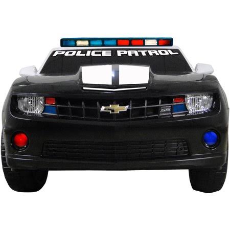 Kid Motorz Chevrolet Racing Camaro Police Edition Two Seater in Black (12v)
