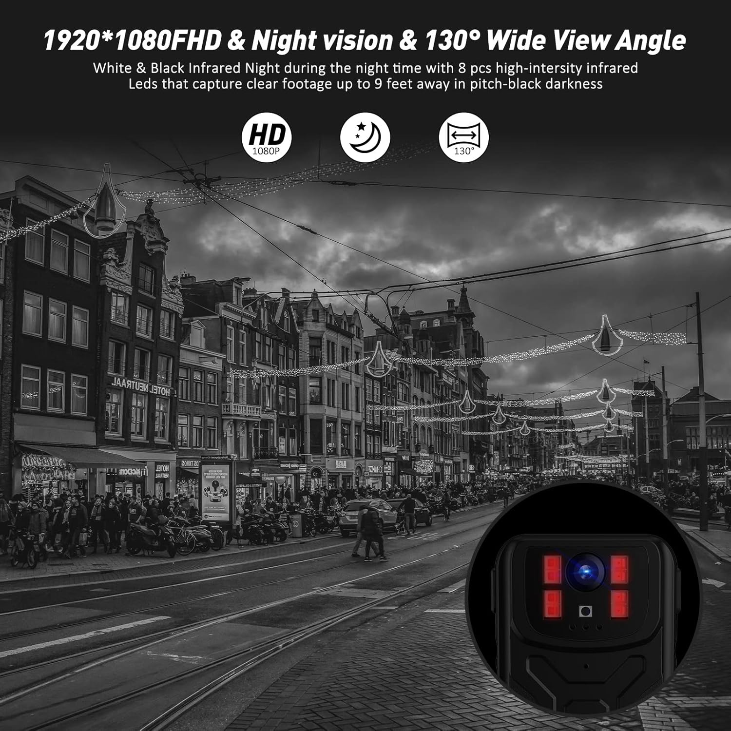 Body Camera,Body cam, Dash cam 1290×1080HD ,32G Memory, Body Worn Camera, Portable Body Camera with Audio Recording Wearable,Night Vision and 130° Wide Angle,Waterproof 64 for Law Enforcement Pack of 2