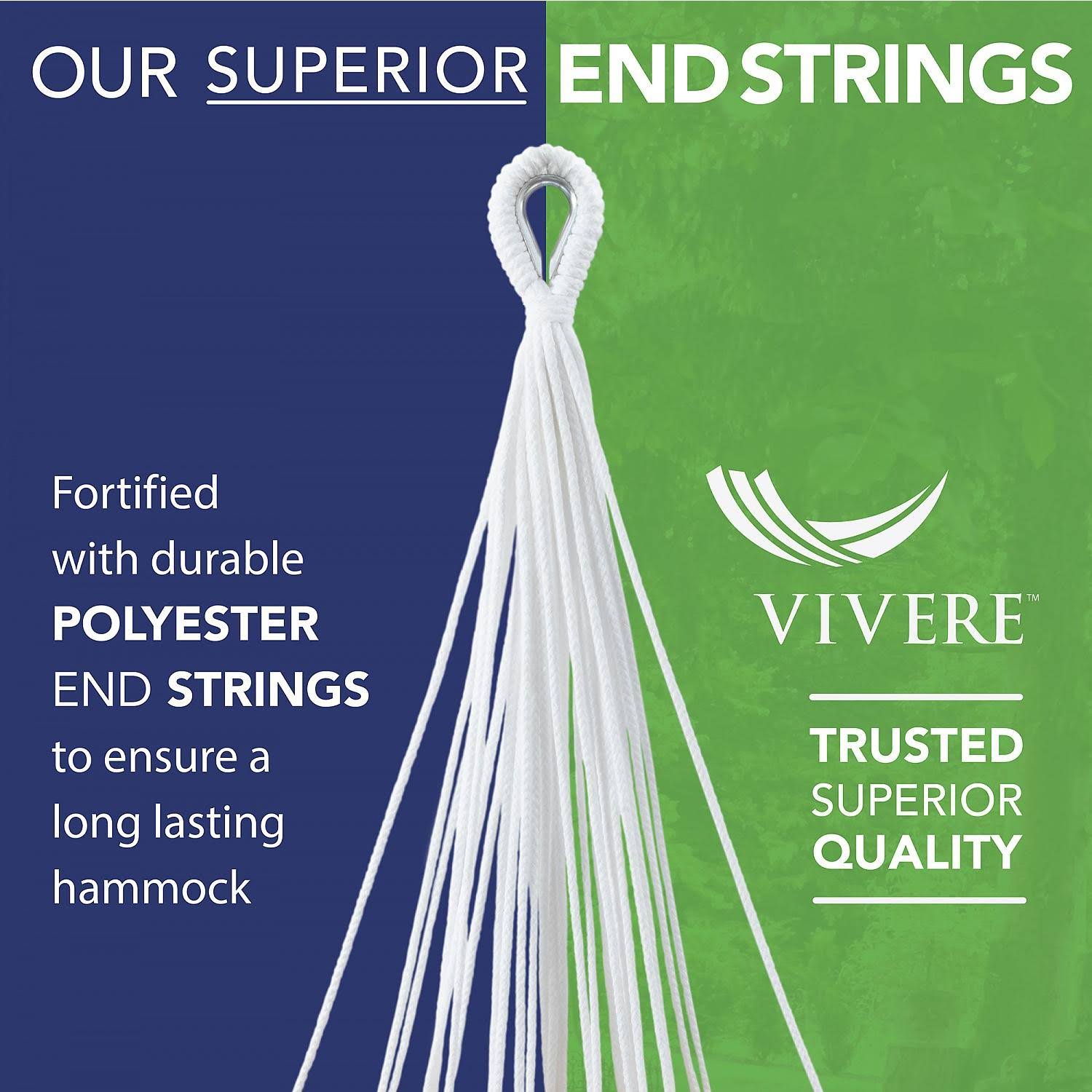 Vivere 9ft Polyester Royal Blue Hammock with Stand