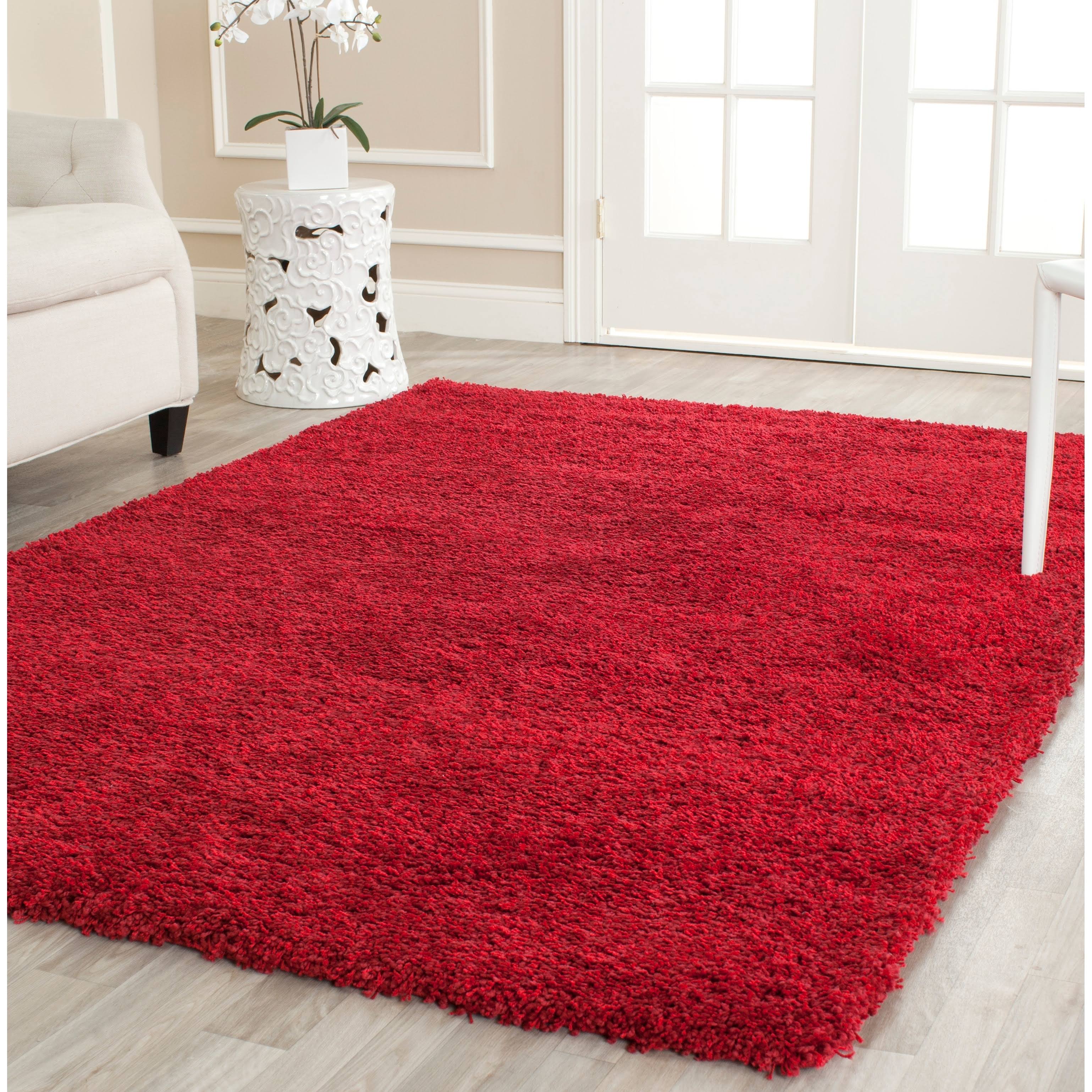 Safavieh California Shag SG151-4040 2&3x22 x 15& Red Runner