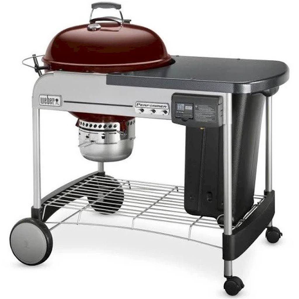 Weber 15503001 Performer Deluxe Charcoal Grill - 22 In. Crimson