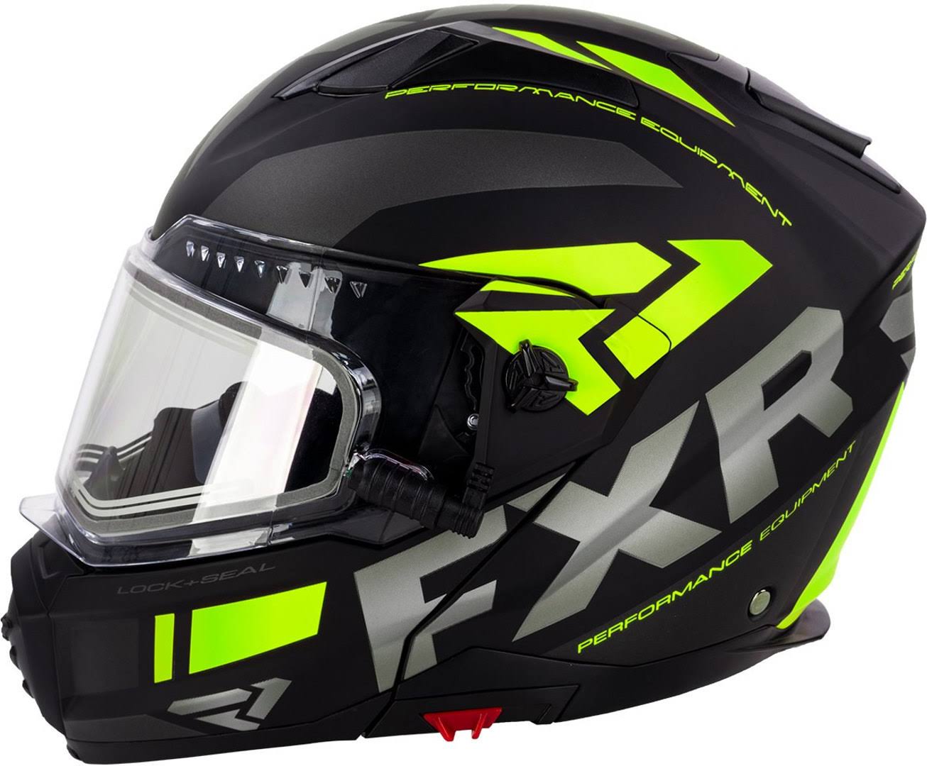 FXR Maverick Team Modular Snow Helmet w/Electric Shield Black/Charcoal/Hi-Vis MD