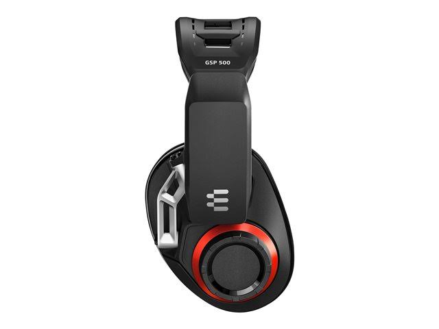 EPOS I SENNHEISER GSP 500 Over-Ear Headset - Noise-Canceling - Red/Black