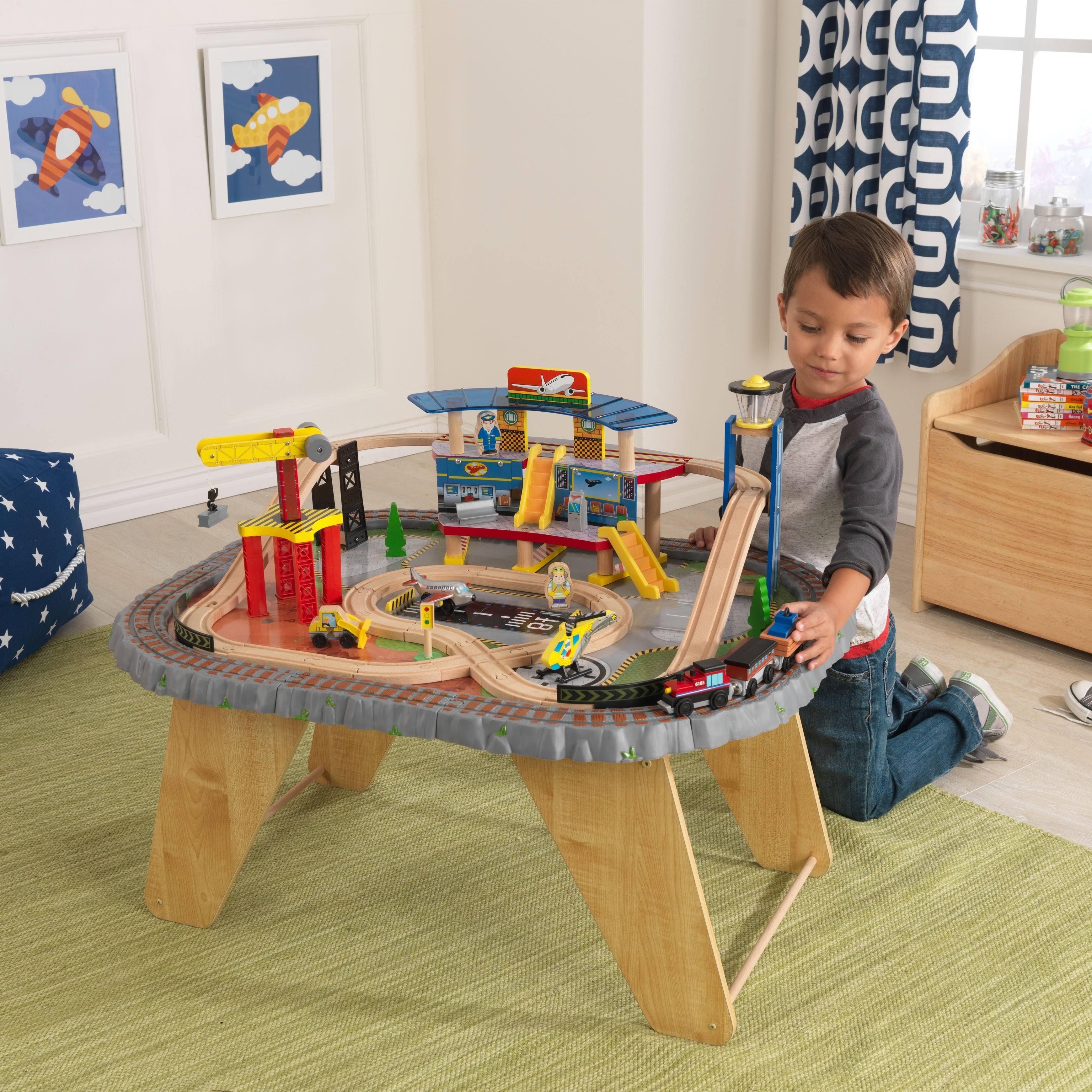 Kidkraft Transportation Station Train Set u0026 Table