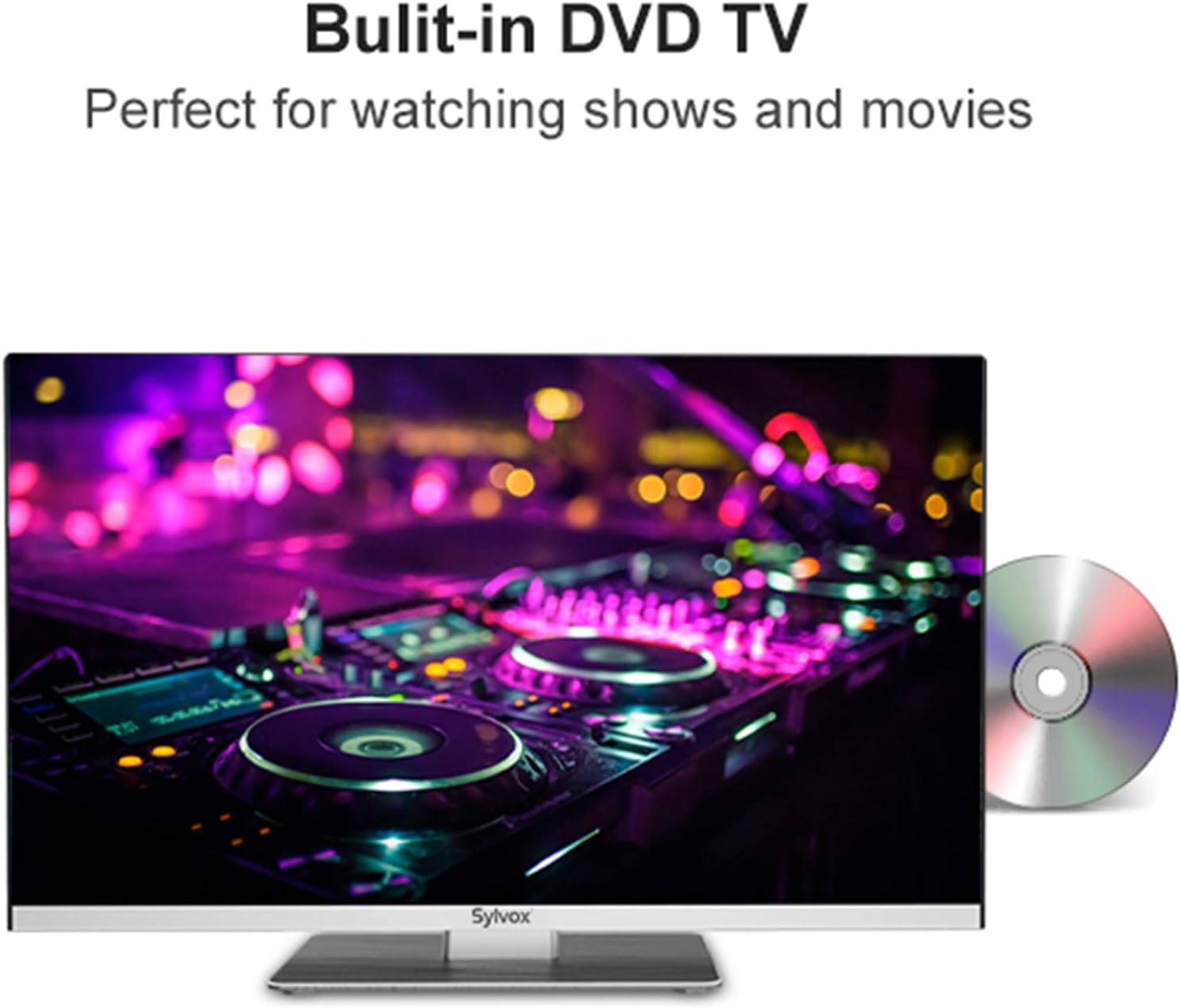 SYLVOX RV TV, 32 inches 12/24V TV for RV 1080P Full HD Smart TV, Built-in APP Store, Support WiFi Bluetooth, Small Android TV for Car Home Camper Truck Boat(Limo Series, 2023)
