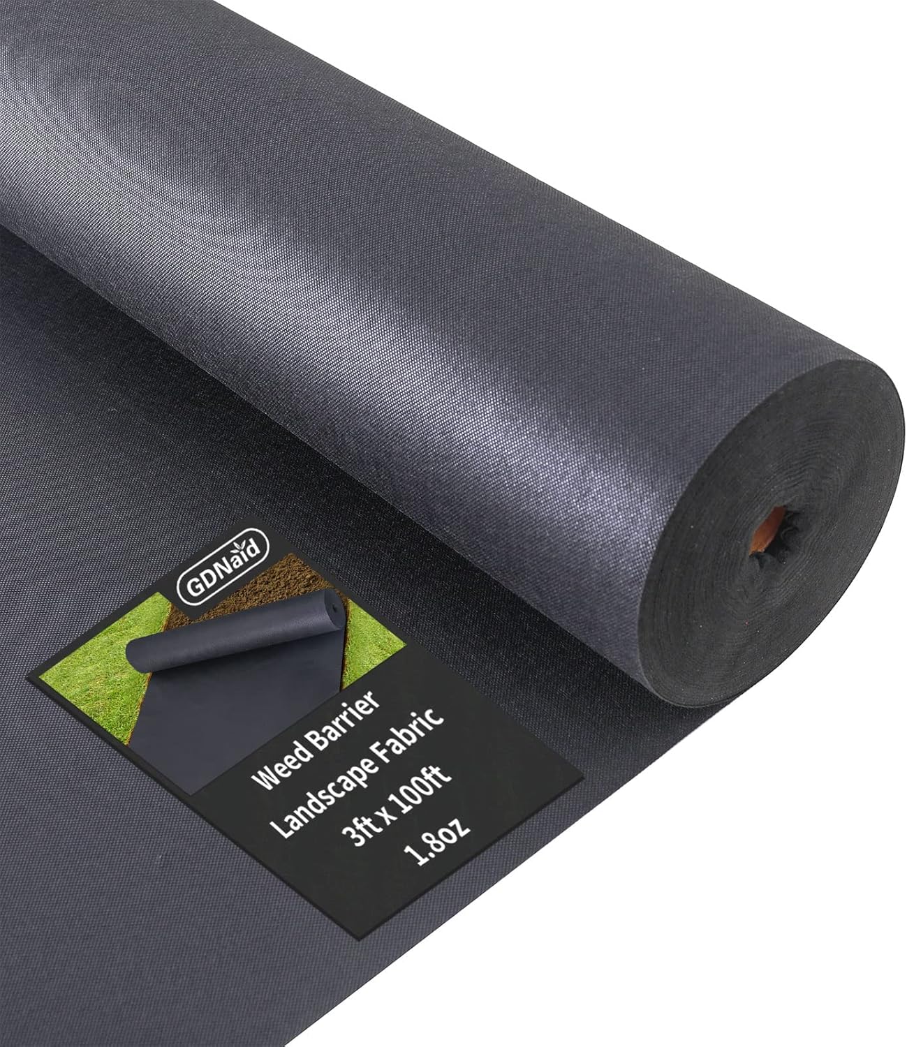 GDNaid 3ft x 300ft Weed Barrier Landscape Fabric 3.2oz Woven Heavy Duty Garden Ground Cover 3-Foot by 300-Foot
