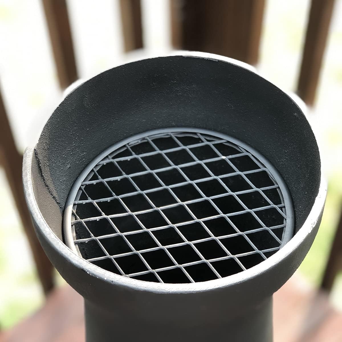 The Blue Rooster Co. Prairie FIRE Outdoor Wood Burning 44 Chiminea Fireplace, Rust Free Cast Aluminum Deck or Patio Firepit