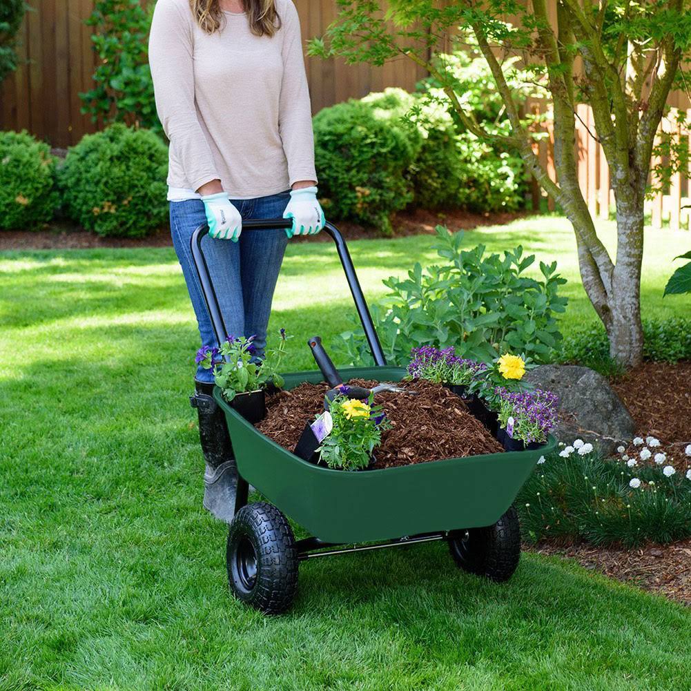 Marastar Marathon Industries Outdoor Heavy Duty Gardening Lawn Cart, Green