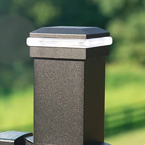 Trex LED Aluminum Post Cap Light-Charcoal Black, BKALCAPLED25