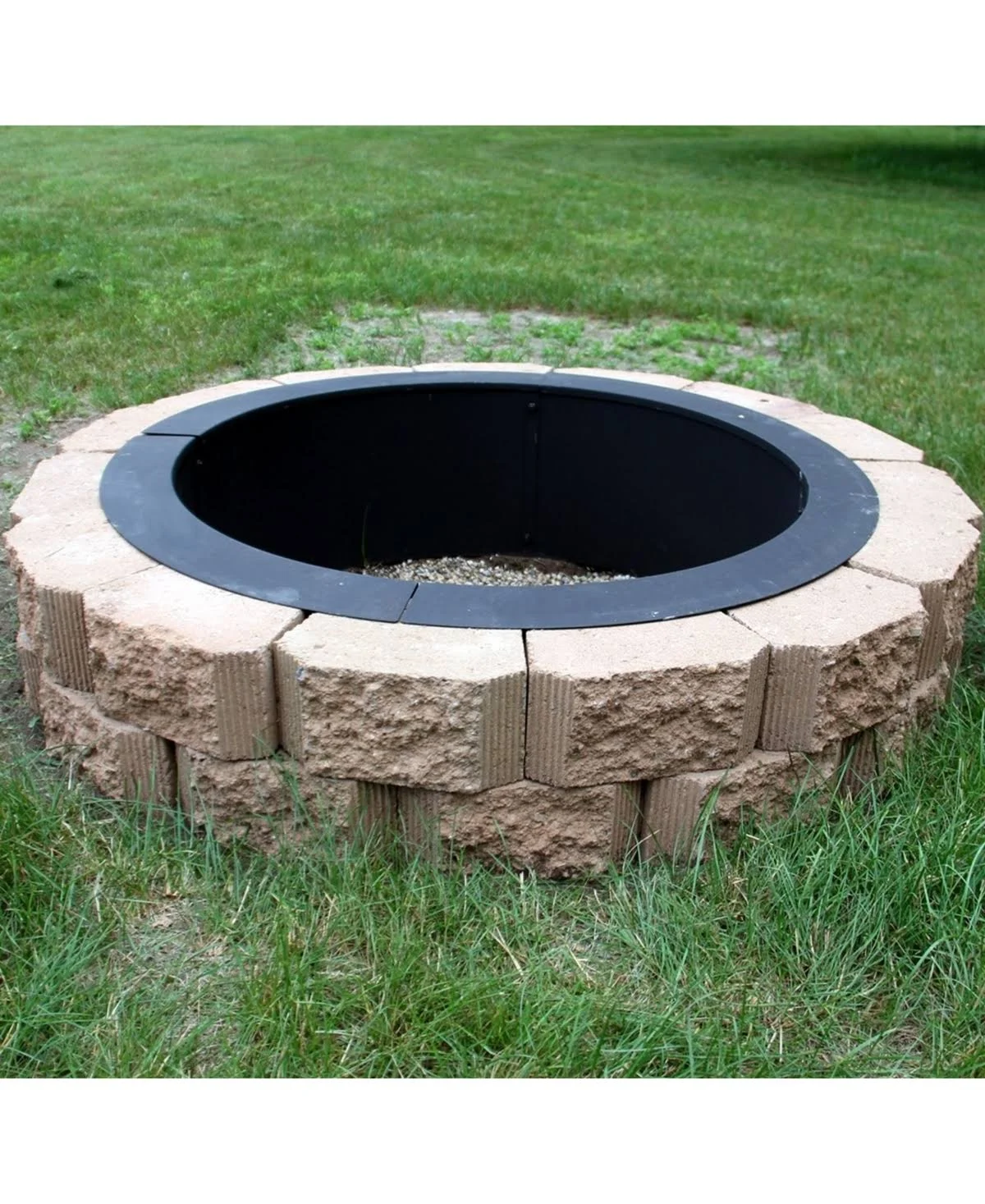Durable Steel Fire Pit Ring Liner DIY Fire Pit Rim - 27 Inch Diameter by Sunnydaze Decor