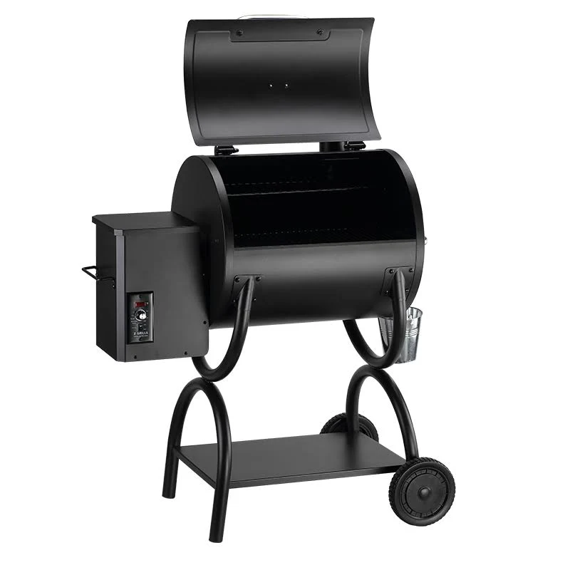 Z Grills ZPG-550A 590 Sq. in. Wood Pellet Grill and Smoker 7-in-1 BBQ in Black