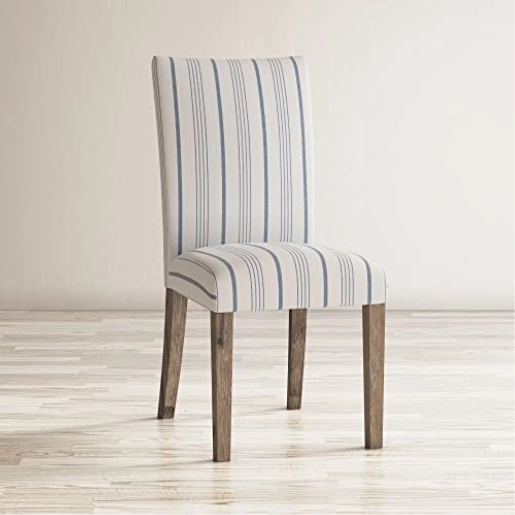 Jofran Eastern Tides Coastal Wire-Brushed Acacia Upholstered Parsons Dining Chair (Set of 2)