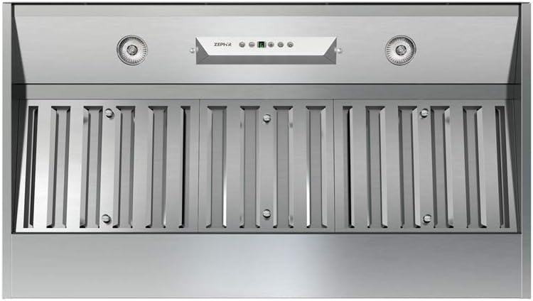 Zephyr 36 inch Essentials Power Monsoon I Ducted/Ductless Built In/Insert Range Hood - 600 CFM Powerful Kitchen Cabinet Vent Hood - Airflow Control and Stainless Steel Filter, LED Lights AK9234BS