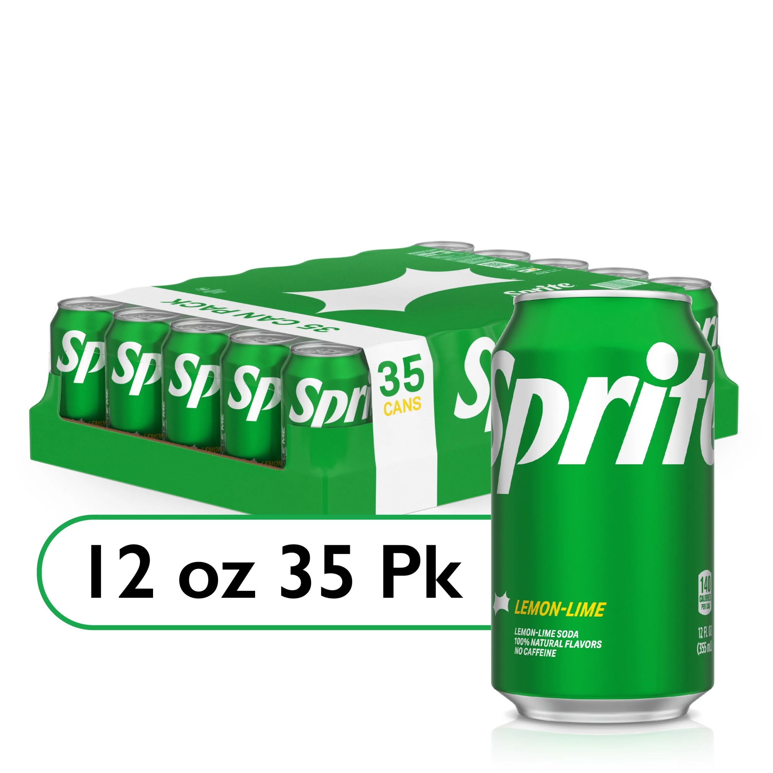 Sprite Lemon Lime Soda Soft Drinks, 12 fl oz, 35 Pack - Curated Treasures Market