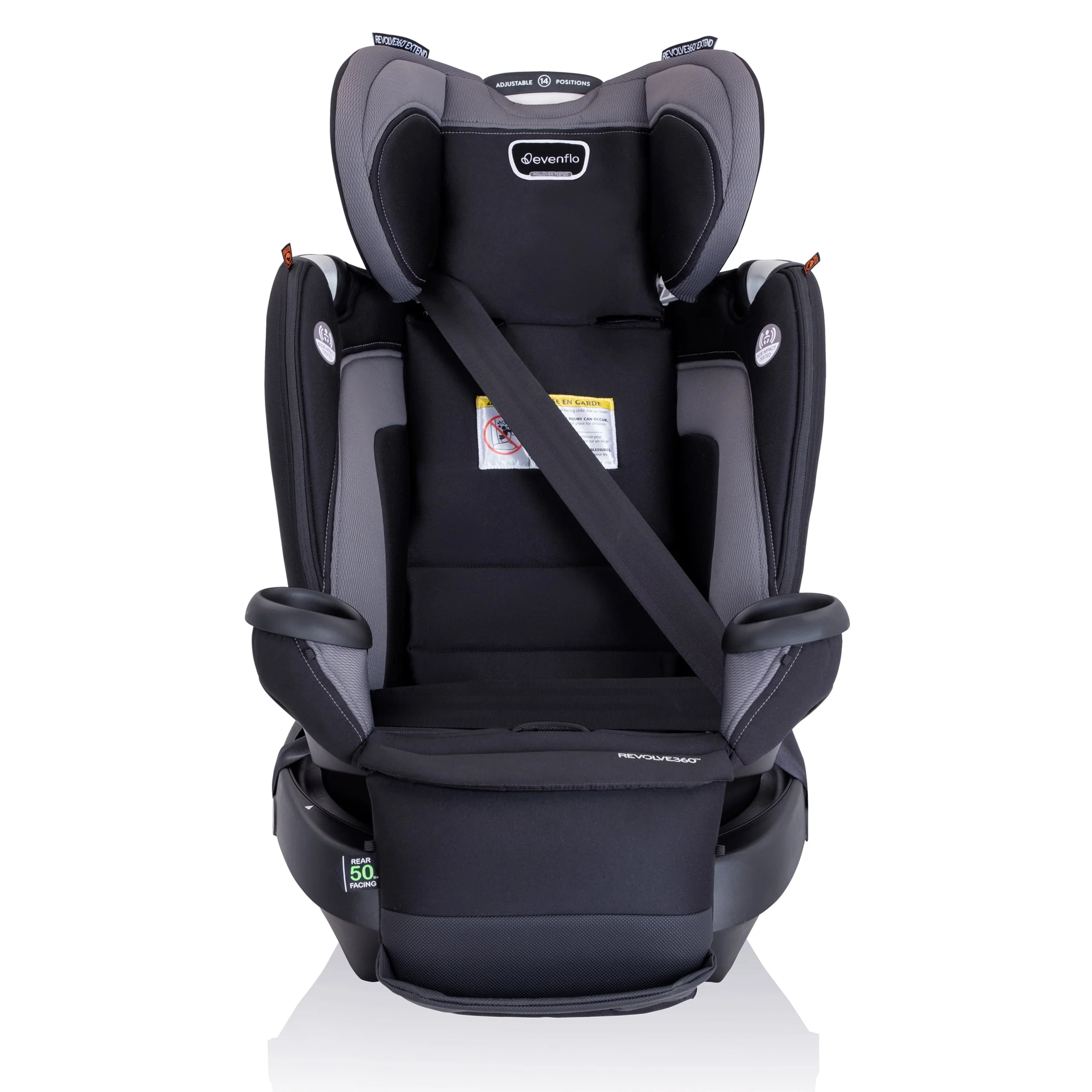 Revolve360 Extend All-in-One Rotational Car Seat with Quick Clean Cover (Revere Gray)