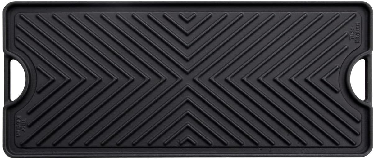 Thor Kitchen Reversible Cast Iron Griddle for Gas Stovetop, Grill Plate Griddle Pan for Stove Top, BBQ Plate RG1022