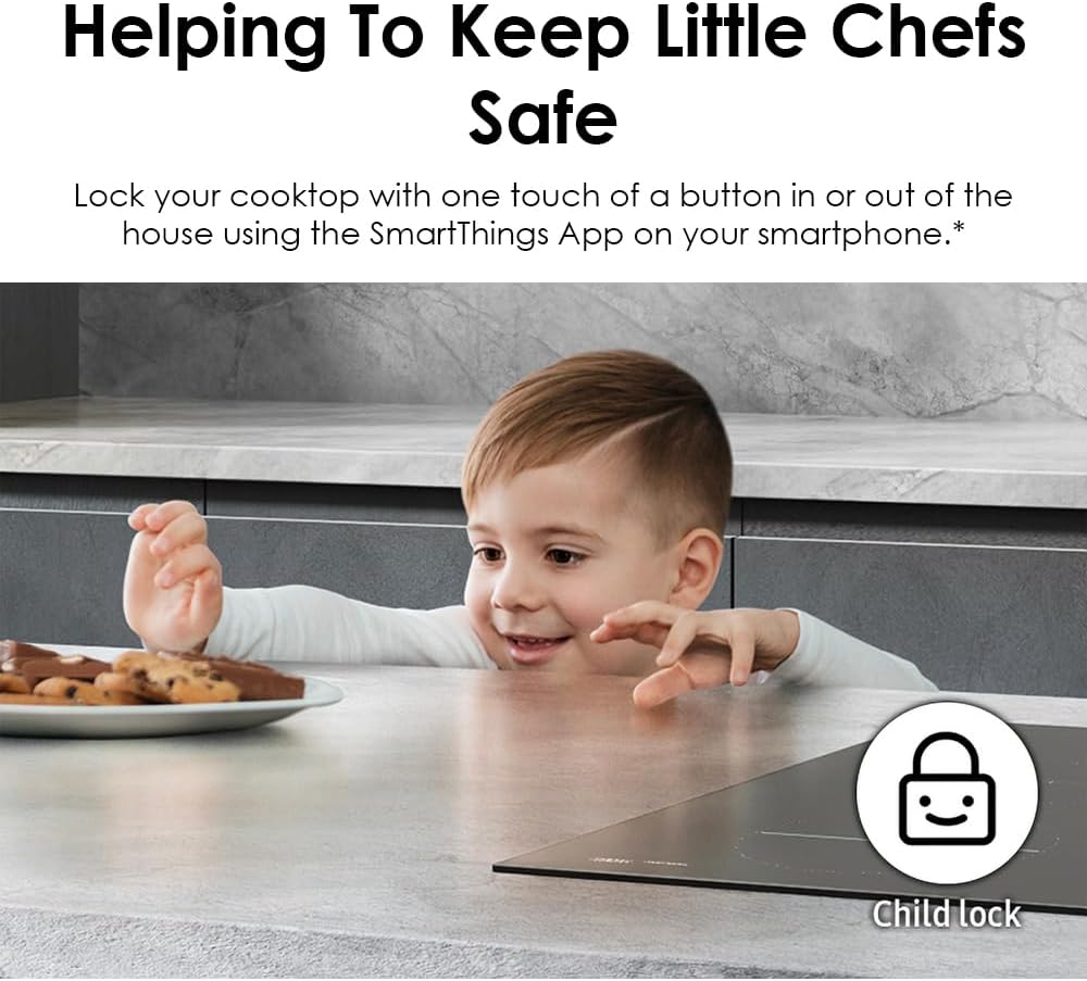 Samsung NZ36C3060UK/AA 36" Smart Induction Wi-Fi in Black Cooktop Range