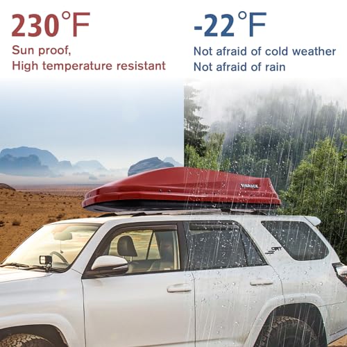 White Rooftop Cargo Box Carrier Large 21 Cubic Feet Car Top Mount Travel Luggage Storage,Dual Side Opening,Heavy Duty Waterproof Roof Storage Box Extra Keys,75.98" L x 31.5" W x 14.96" H