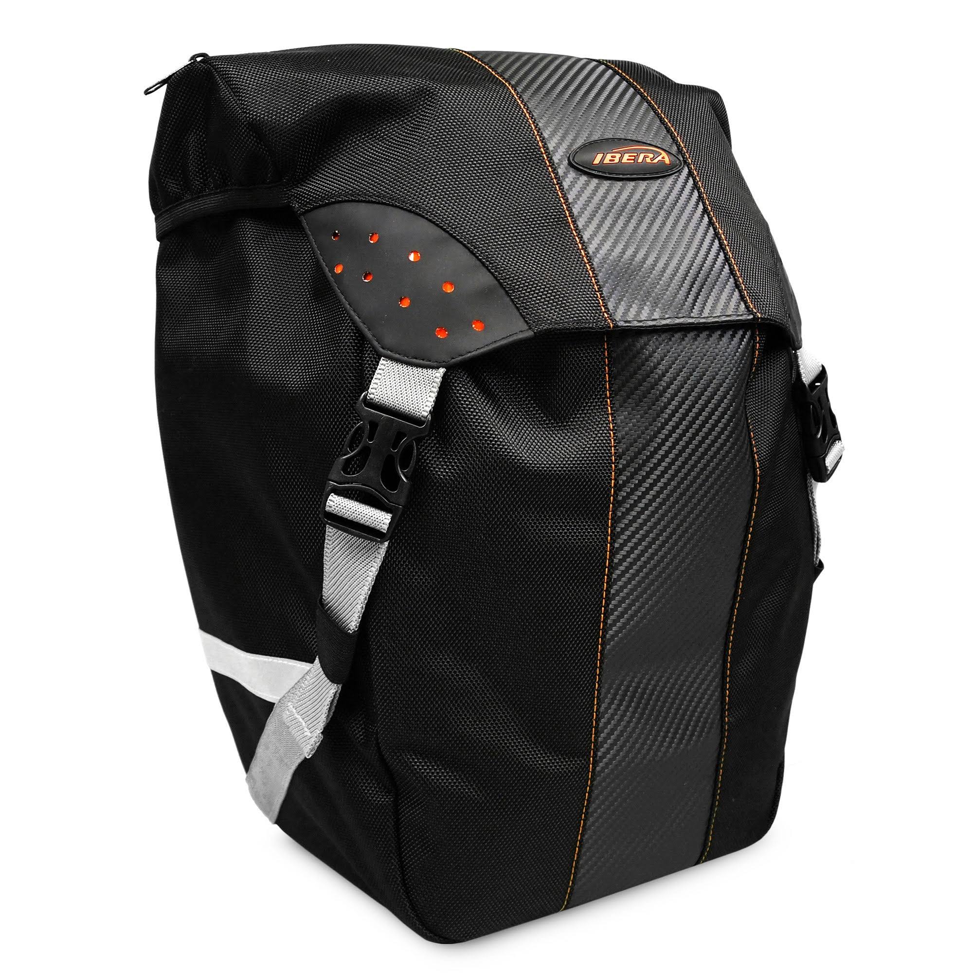Ibera Bicycle Bag PakRak Clip-On Quick-Release All Weather Bike Panniers - Pair