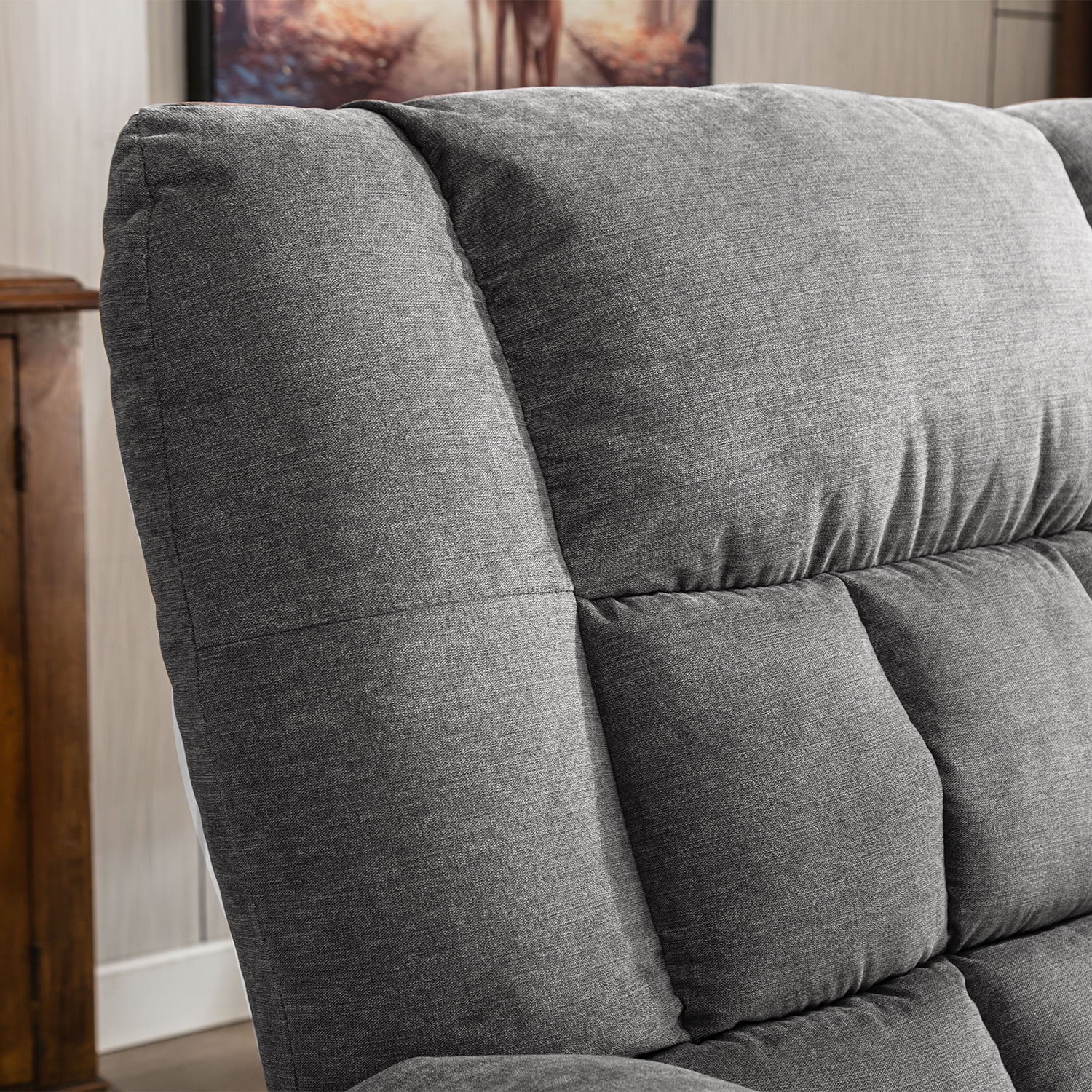JONPONY Power Lift Recliner Chair Recliners for Elderly with Heat and Massage Recliner Chair for Living Room with Infinite Position and Side Pocket,USB Charge Port,Brown