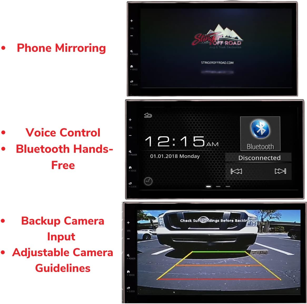 6.8鈥?Double Din Complete Radio Kit Package for Jeep Wrangler JK 2007-2018 with Touchscreen Radio, CarPlay, Android Auto, Bluetooth, with Dash Kit, Can Bus Interface, Camera Input and Antenna Adapter