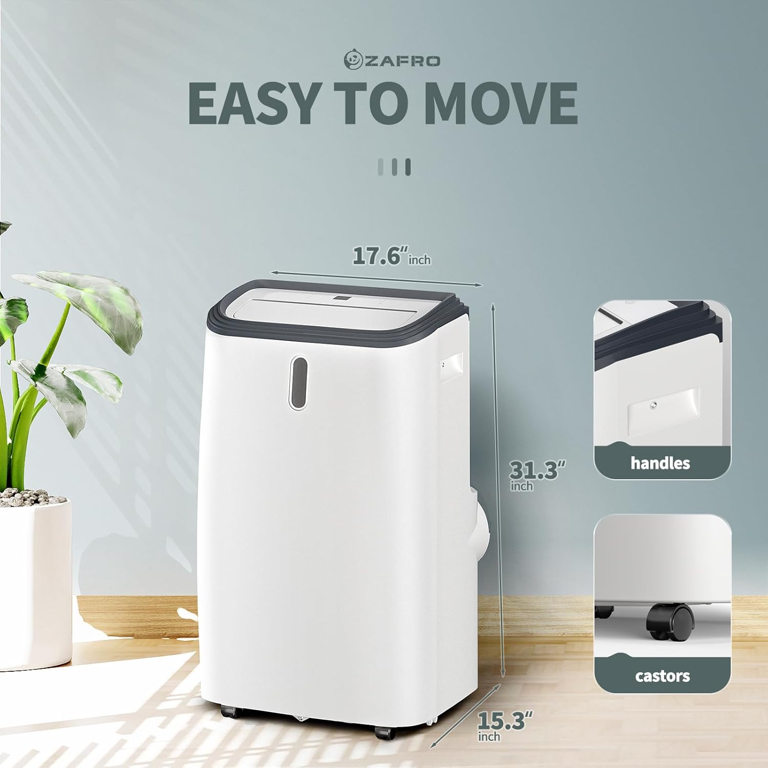 ZAFRO Portable Air Conditioners 12000 BTU Air Conditioner for Room Up to 550 Sq. Ft