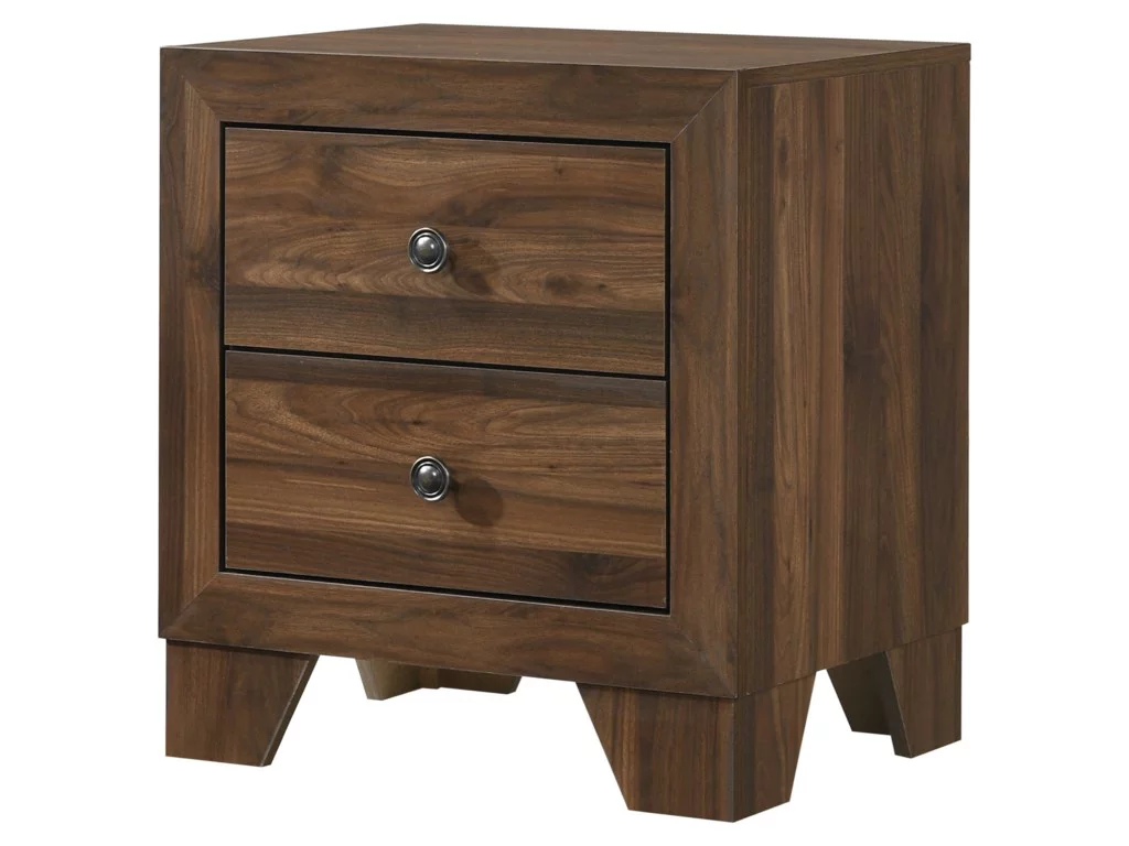 Contemporary 6Pc King Size Panel Bed Dresser Mirror Nightstand Chest Set Wooden Home Bedroom Furniture Cherry Finish
