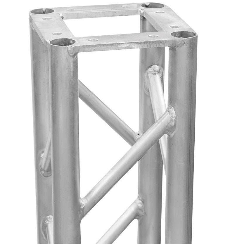 Monoprice 8in x 8in Lite Duty Box Truss - 2m (6.56ft) with Hardware, Up to 500 Pounds Load Capacity - Stage Right Series, White