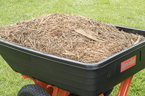 Agri-Fab 45-0533 650 lbs Tow Behind Poly Dump Cart, 10 CU. FT.; Lawn & Garden Cart/Trailer for Lawn Mowers, 16" Pneumatics Tires, Easy to Use Foot Pedal Dumping Lever