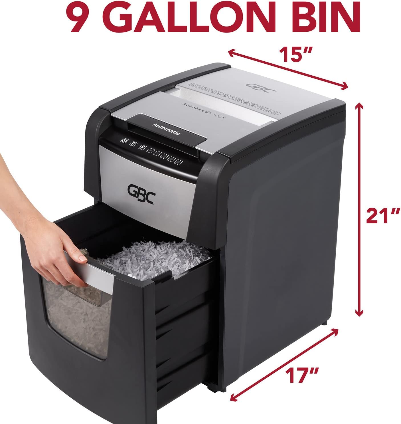 GBC Paper Shredder, Auto Feed+, 230 Sheet Capacity, Micro-Cut, Small Office Shredder, 230M (WSM1757607)