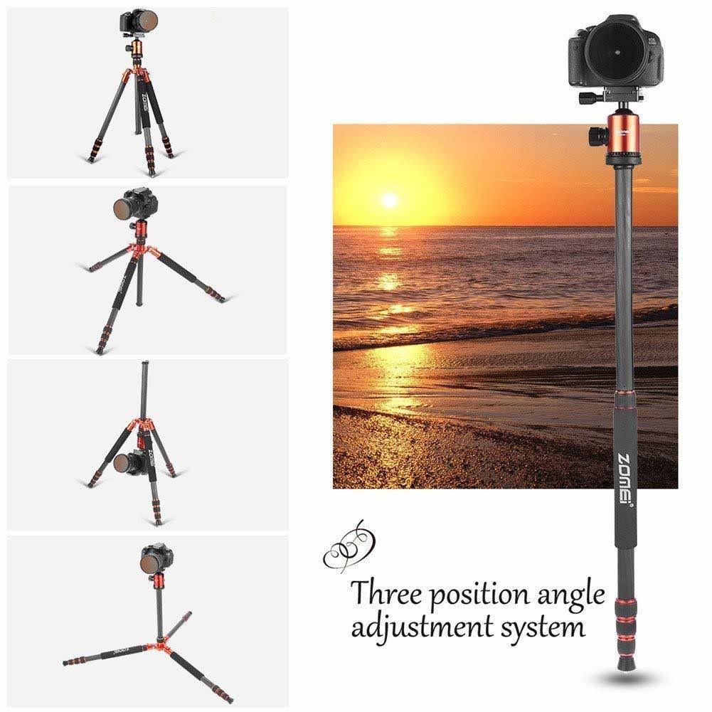 Zomei Light Weight Portable Carbon Fiber Travel Complete Tripod Come with Ball Head Carry Case for Digital/Camcorder/DSLR/SLR/Vi