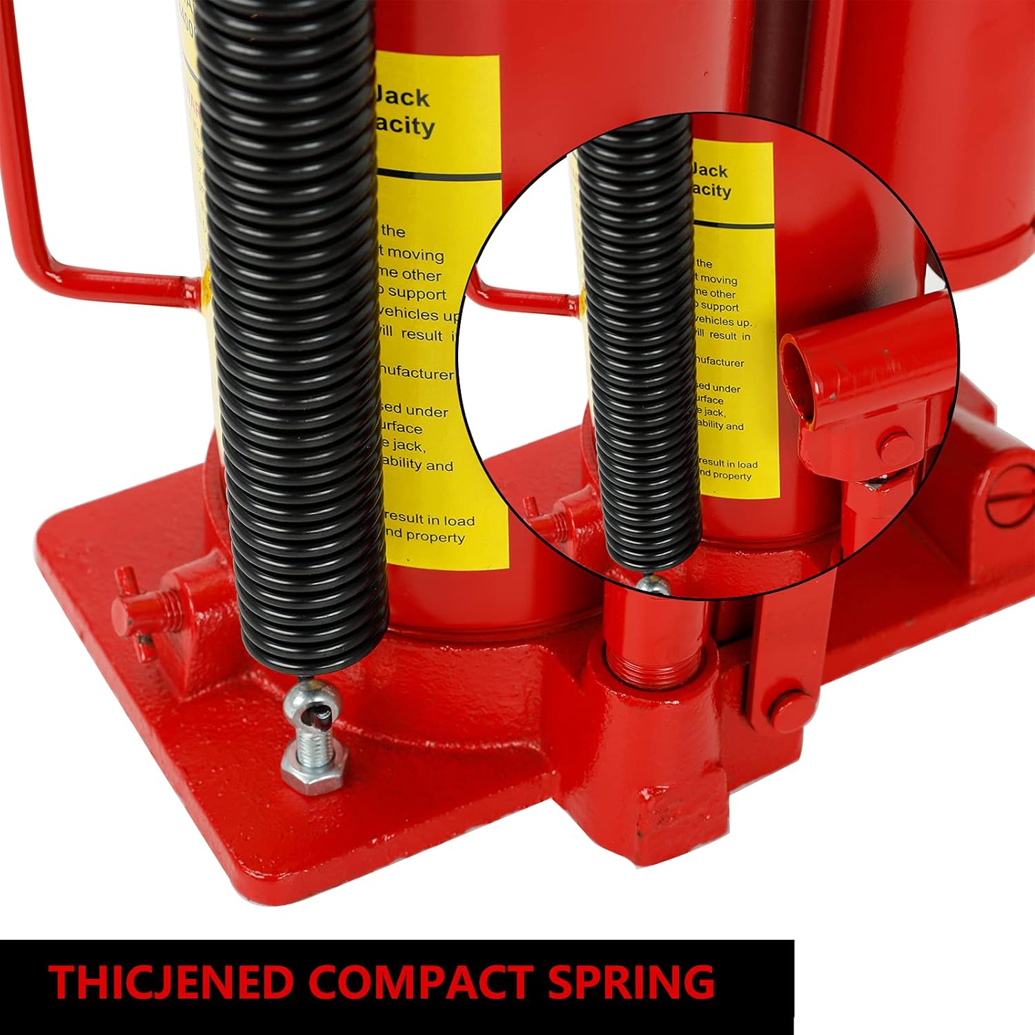 20 Ton Pneumatic Air Hydraulic Bottle Jack with Manual Hand Pump for Auto Truck RV Repair Lift 44,000 LBS Capacity Red