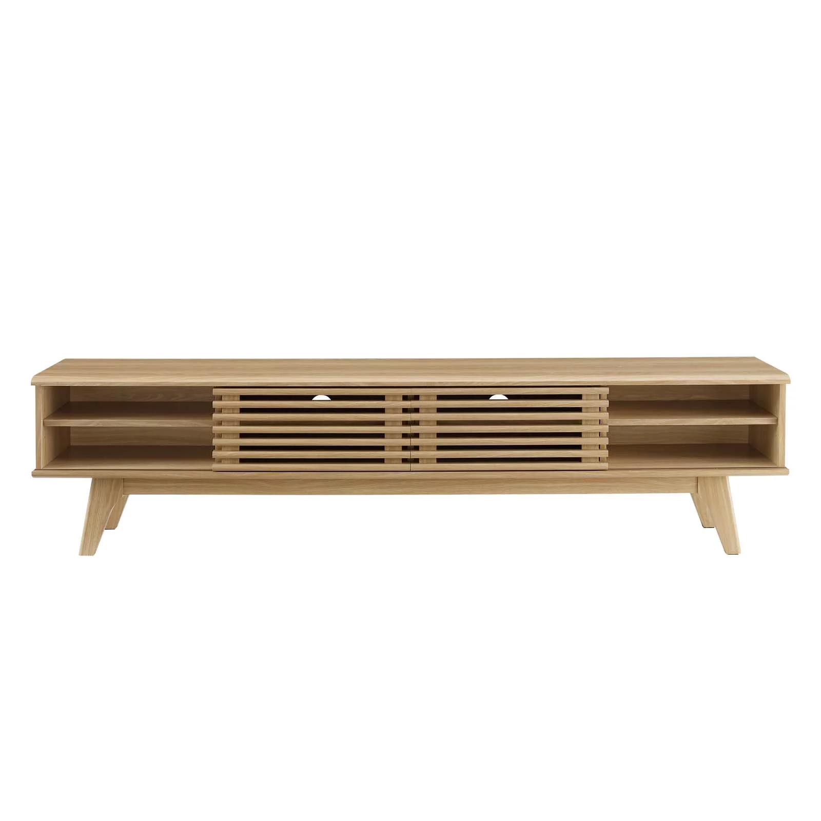 Modway Render 70" Entertainment Center TV Stand in Oak