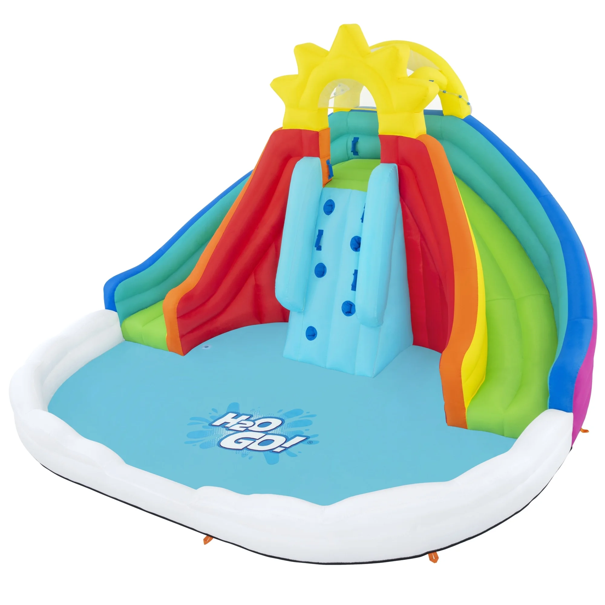 H20GO Let It Rain Inflatable Mega Water Park W/ Extra Large Splash Pool