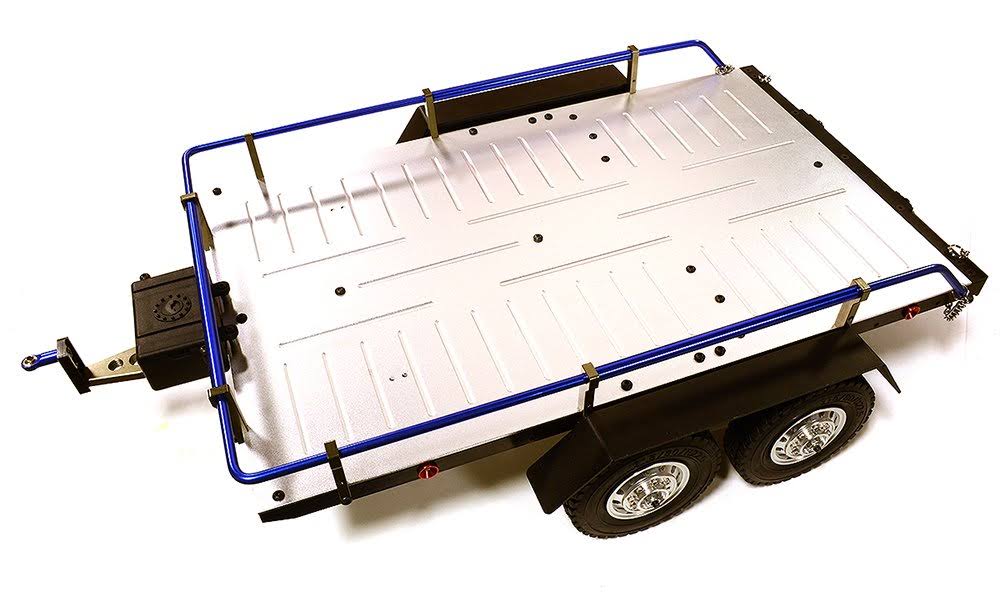 Integy Flatbed Dual Axle Car Trailer Kit 1/10 C26670BLUE