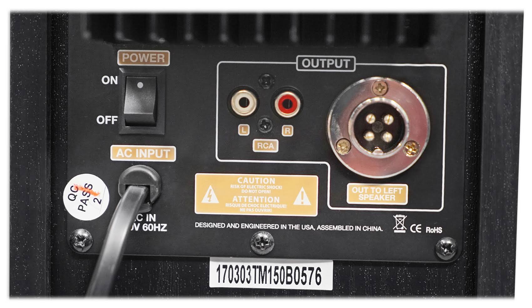 Rockville TM150B Black Home Theater System Tower Speakers 10x22 Sub/Blueooth/USB