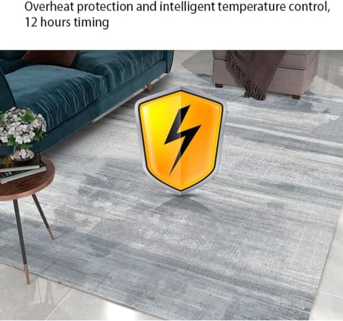 Heated Area Rug Heated Area Rug with Timer and Thermostat Floor Heating Pad Easy to Store Electric Heated Floor Energy Saving Heated Carpet Comfortable