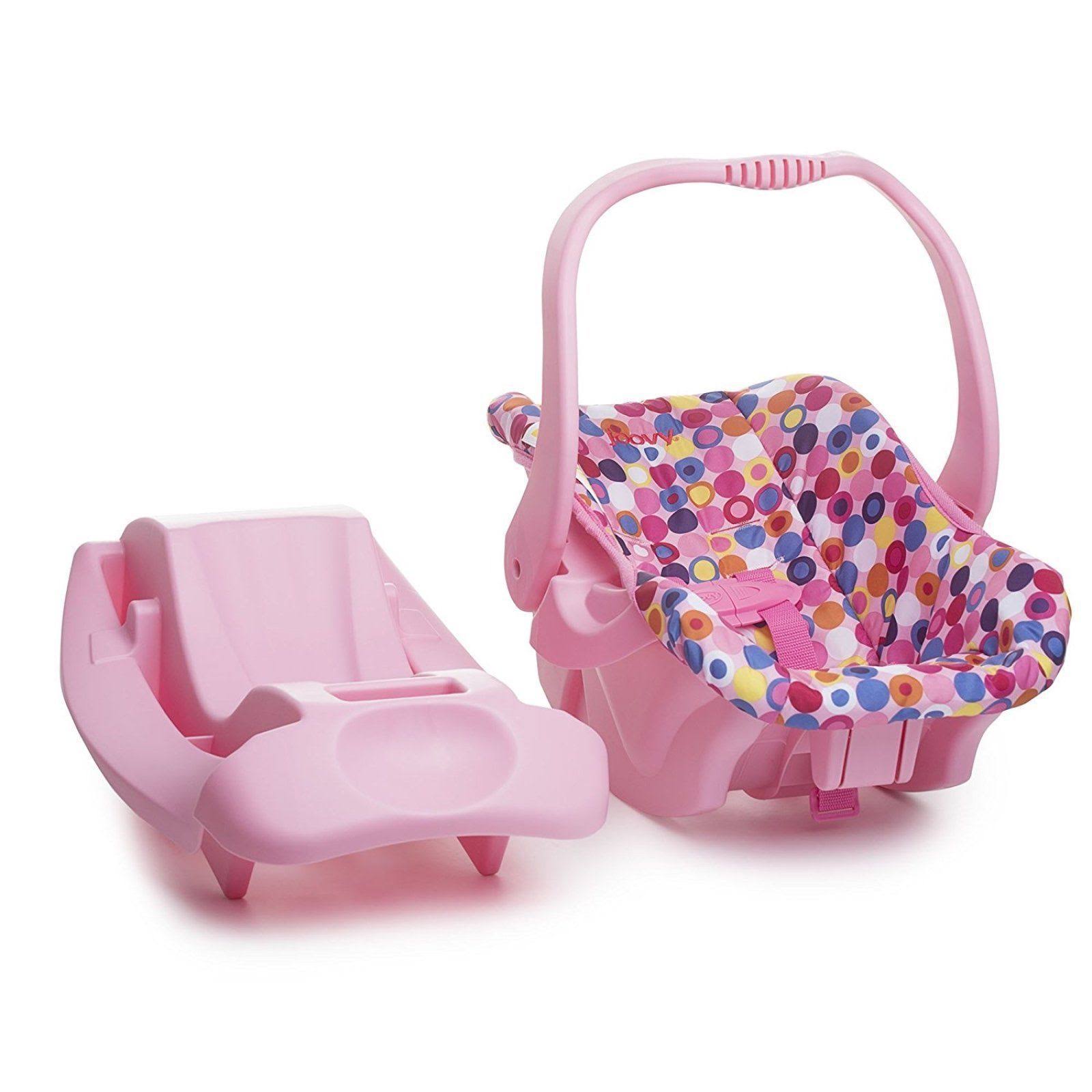 Joovy Doll Toy Car Seat - Pink Dot