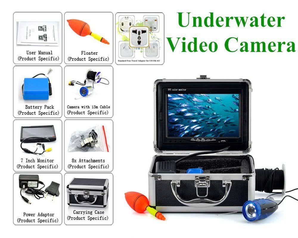 Underwater Fish Finder Anysun Professional Fishing Video Camera with 7x22 TFT Color LCD