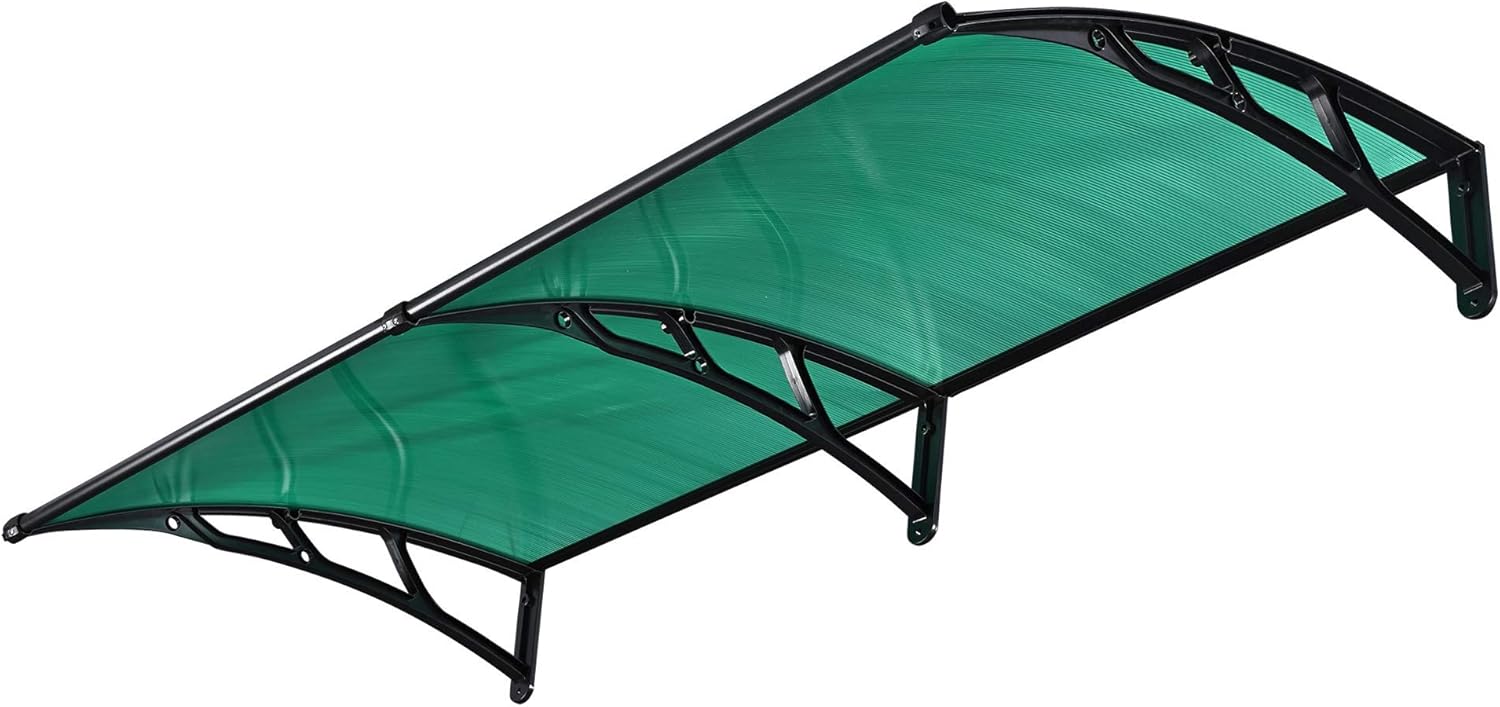 Yescom 80"x40" Door Window Outdoor Awning 2 Whole Hollow Polycarbonate Sheets Cover UV Rain Snow Protection