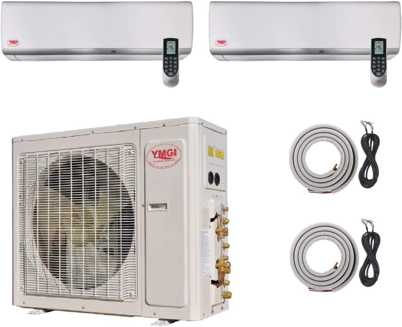 36000BTU 12000+24000 Dual Zone DUCTLESS Mini Split AIR Conditioner Heat Pump