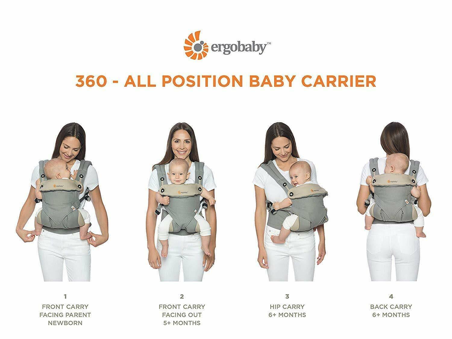Ergobaby 360 All Positions Baby Carrier: Dewy Grey