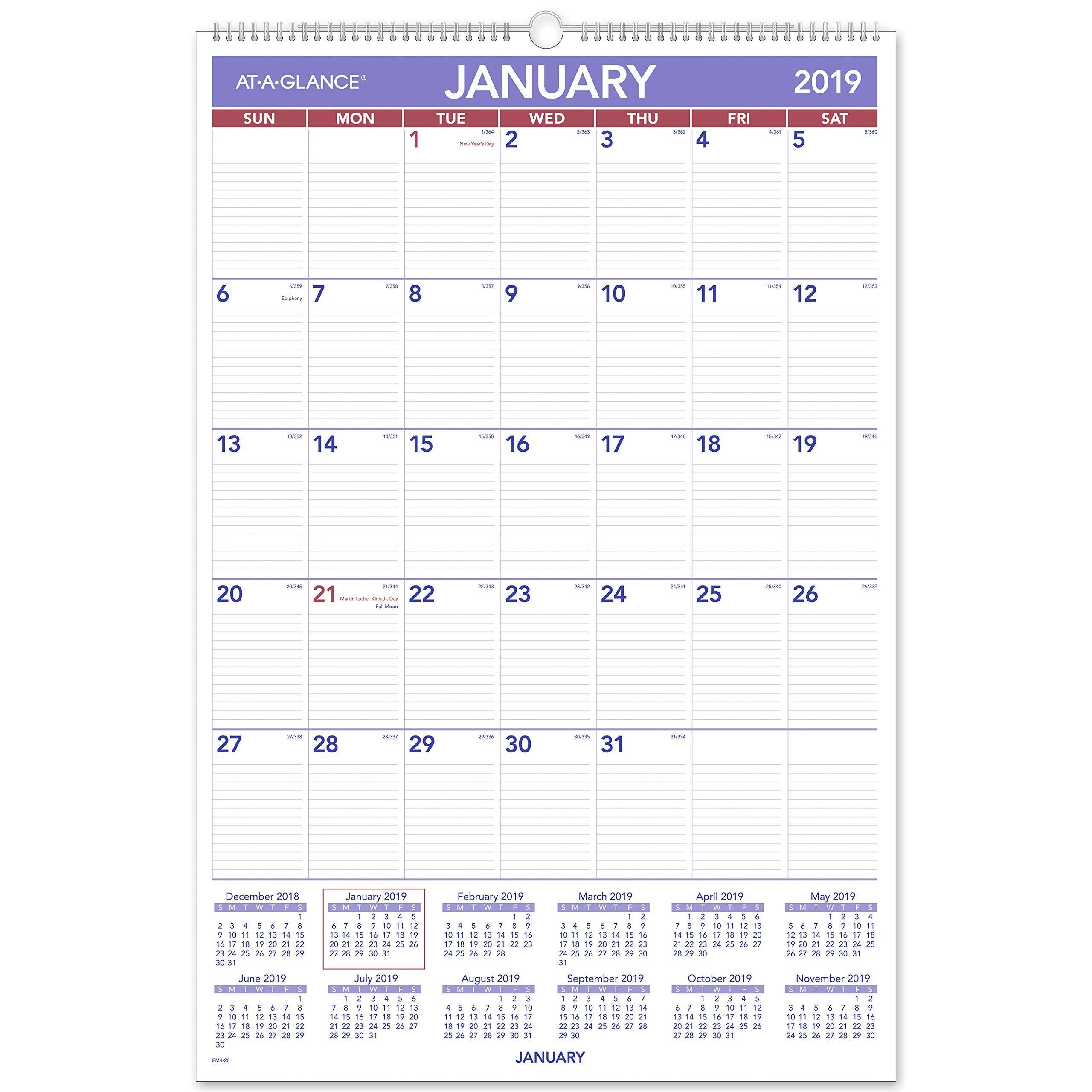 At-a-glance 2019 Monthly Wall Calendar
