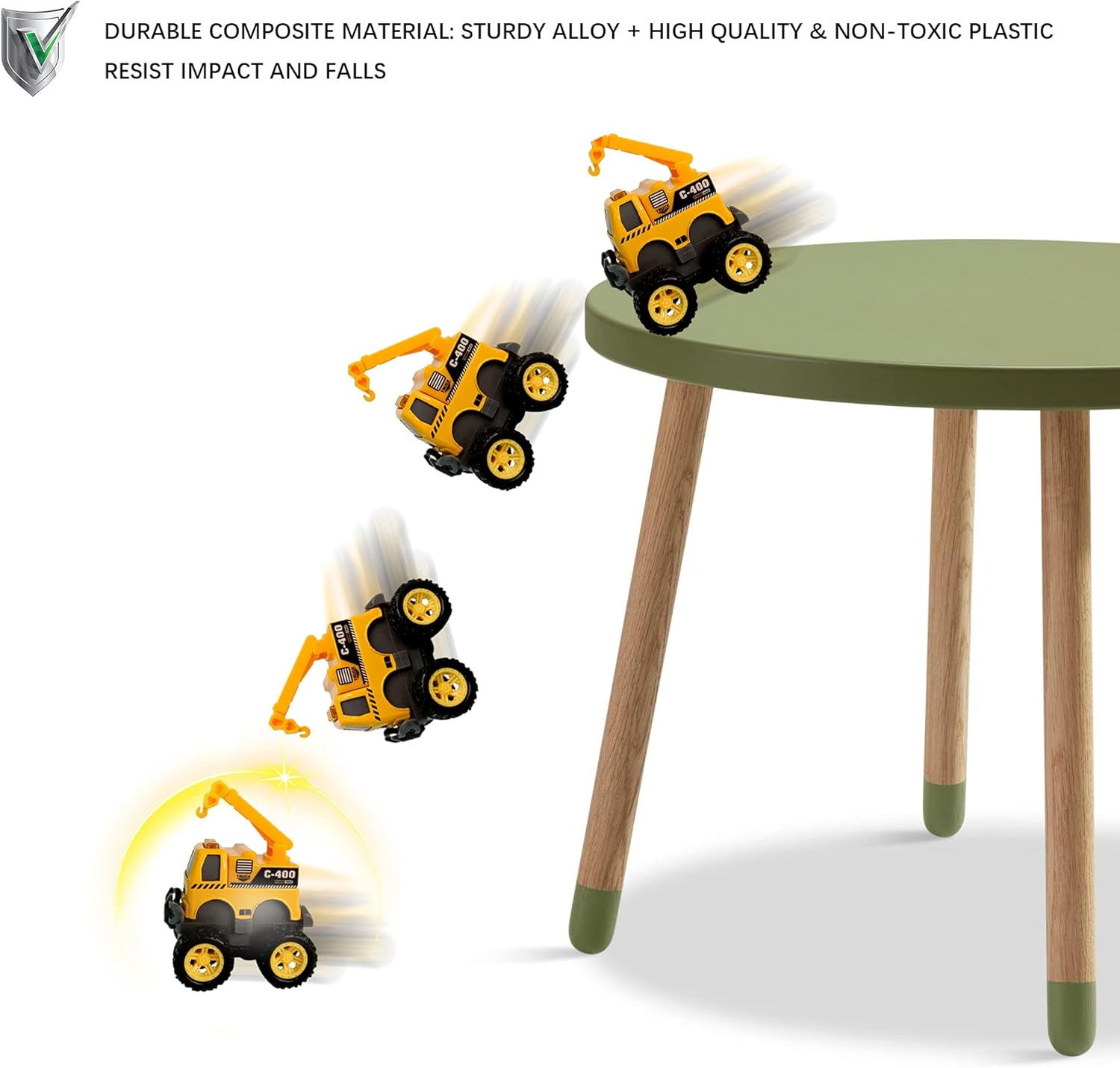 Construction Toys Vehicle, Diecast Cars, Excavator Bulldozer Dump Crane Toy Trucks for 3 4 5 6 7 Year Old Boy Gift