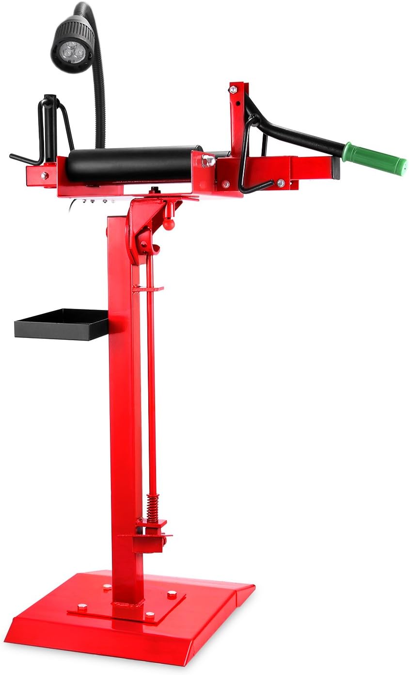 Mophorn Manual Tire Spreader Portable Tire Changer with Stand Adjustable LED Light Tire Spreader Tool for Light Truck and Car