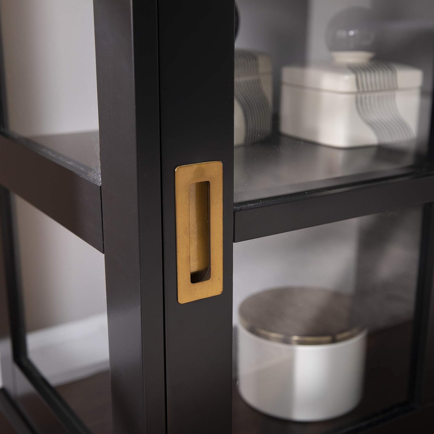 SEI Furniture Byward Curio Cabinet, Black