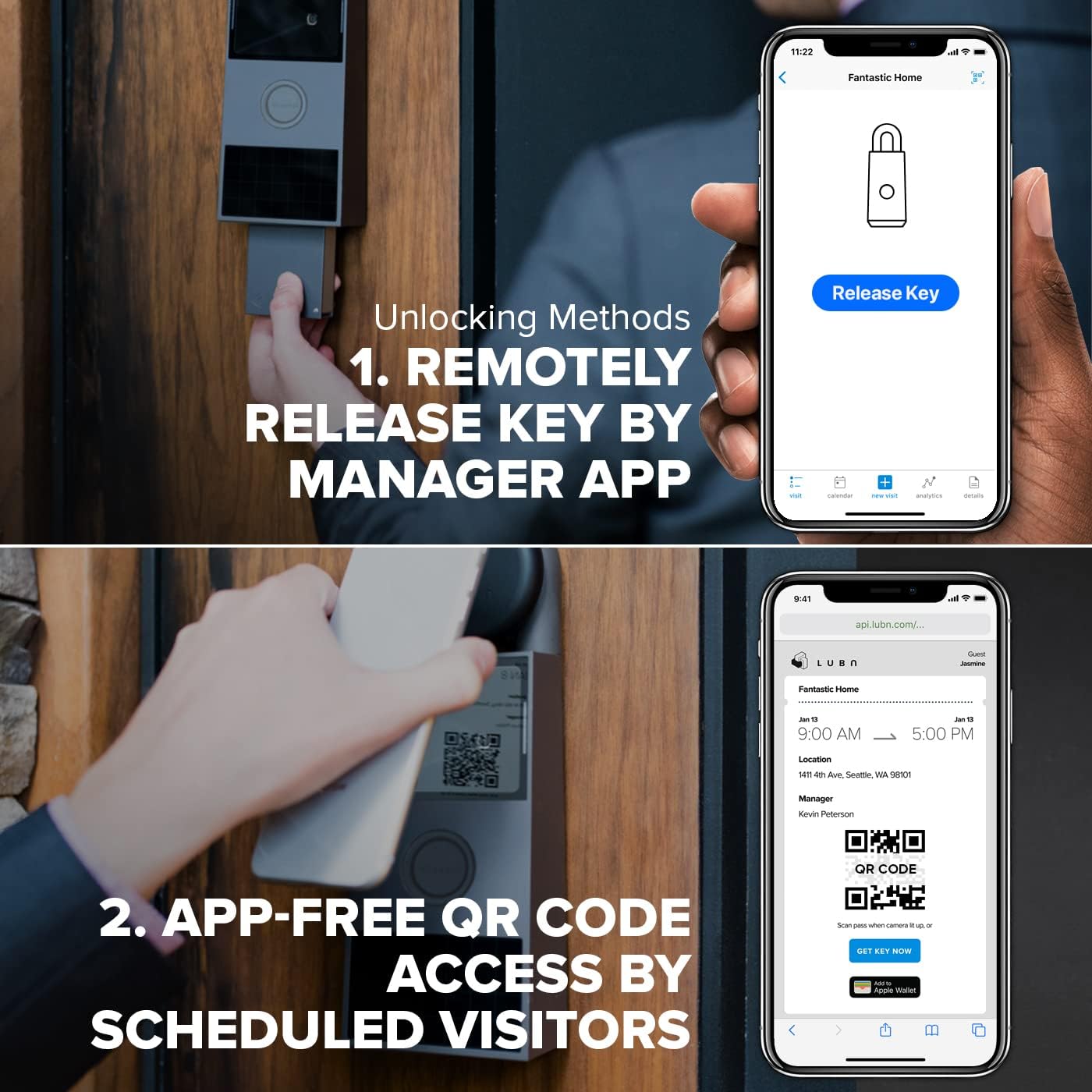 Lubn LTE Smart Camera Key Lock Box, Remote APP Key Box with QR Code Secure Access, Durable Outdoor Weatherproof Portable Key Safe, Instant Visitor Check-in Photo Notice (with Free 12 Month LTE Data)