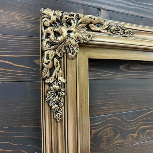 TV frame for Samsung The Frame TV, fits32,43, and 50 inch TVS. Antique Gold Finish (not for use with other models) Handmade wood ornate TV Frame