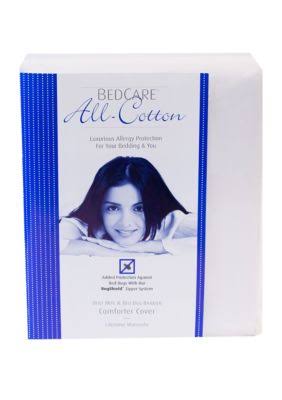 BedCare All-Cotton Allergy Comforter Cover - King, White