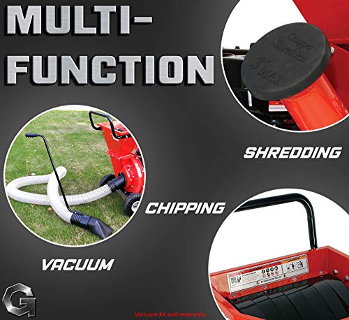 GreatCircleUSA Wood Chipper Shredder Mulcher Heavy Duty Gas Powered 3 in 1 Multi-Function 3 Inch Max Wood Diameter Capacity EPA/CARB Certified Aids in Fire Prevention - Building a Firebreak